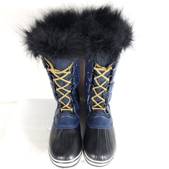 Sorel Women's Tofino II US 10 Blue Black Waterproof Faux Fur Winter Boots - Picture 3 of 12